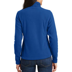 Vestes d'hiver réversibles coupe-vent en polaire véritable bleu royal à fermeture éclair intégrale pour femmes, séchage rapide - Product Image 2