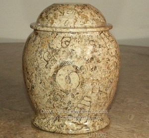 Urne funéraire en marbre ambre chaud de style européen, écologique, pour cendres humaines adultes, en pierre naturelle polie, pot classique, souvenir - Product Image 5