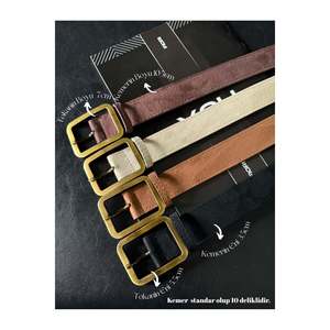 Ceinture pour femme en daim à boucle antique, 4 pièces, assortie pour pantalon, veste, robe, chemise - Product Image 1