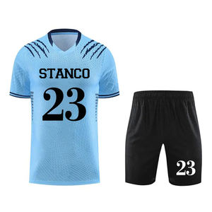 Venta caliente niños camisetas de fútbol niños Jersey trajes jóvenes fútbol entrenamiento uniforme Fans fútbol deporte conjunto corto - Product Image 3