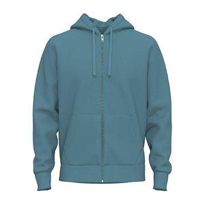 Sweats à capuche à fermeture éclair personnalisés pour hommes couleur unie couleur unie vêtements de course décontractés à motif régulier fabrication de vêtements lourds - Product Image 5