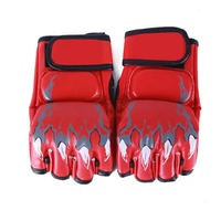 Gants de boxe MMA UFC en cuir PU personnalisés, demi-doigts, haute qualité, personnalisables, pour l'entraînement de Muay Thai