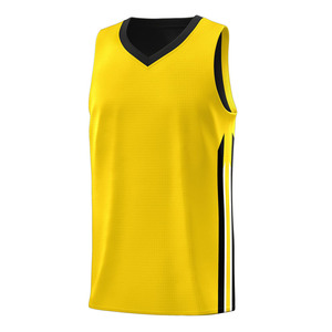 Ensemble de maillots de basket-ball de couleur jaune et noire à vendre en stock, expédition rapide, maillots de basket-ball - Product Image 2