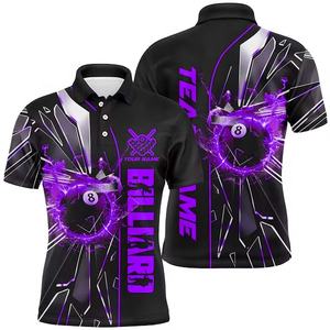 2025 New Men's T-Shirts Custom High Quality Mens <b>Snooker</b> Polo Design Latest <b>Billiard</b> Polo Design Sublimation Polo Shirt - Product Image 6