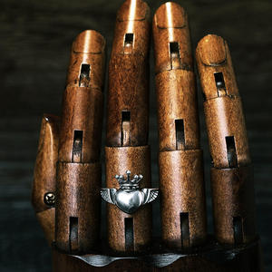 Jeulia Rose Gold Plated Wings & <b>Crown</b> Heart Sterling Silver <b>Ring</b> - Product Image 5