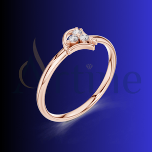 Curl jewels 14K Anillo de cristal ajustable para mujer Joyería de moda - Product Image 1