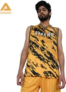 Nouveau gros 2025 basket-ball uniforme ensemble maillot personnalisable avec votre propre Logo respirant ensembles en bas quantité minimale de commande Amano Sports - Product Image 3