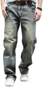 Jeans de Hombre de Talla Grande, Estilo Clásico, Casuales, de Algodón, con Botones, Corte Holgado, Listos para Enviar, Venta al por Mayor, Moda 2024 - Product Image 5