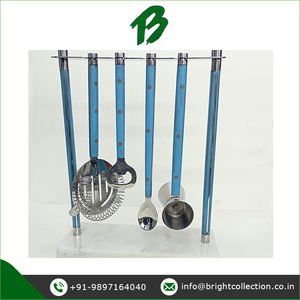 Juego de herramientas de barra de acero inoxidable con logotipo, fabricación superior de la India de la mejor calidad sostenible para uso en hoteles y restaurantes - Product Image 2