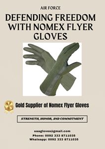 ถุงมือนักบิน Nomex สำหรับนักบินยุทธวิธี สีแทน ดำ และเขียวเซจ สำหรับอุปกรณ์ป้องกันตัว - Product Image 6