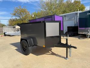 Remorque de transport fermée occultante 3500 lb 7x18 à nez en V, double essieu, freins électriques, prête pour l'exportation - Product Image 1