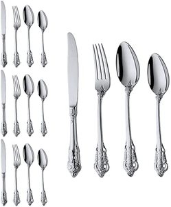 Vente chaude Finition argentée Design incurvé à la main Couverts d'hôtel de luxe Table de dîner Couverts de cuisine Accessoires fabriqués par l'Inde - Product Image 4