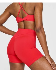 กางเกงขาสั้นเอวสูงสำหรับผู้หญิงกางเกงขาสั้นรัดรูปแบบรัดเอวสำหรับออกกำลังกาย - Product Image 5