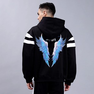 Conjunto Deportivo de Dos Piezas de Felpa con Capucha y Estampado Sólido para Hombre, Talla XXL, Ropa Deportiva Urbana, Logotipo Personalizado, Hecho en EE. UU. - Product Image 1