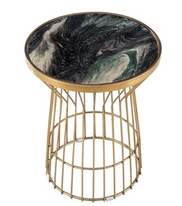 Elegantes mesas auxiliares con anillos de alambre, diseño lujoso y funcional, perfecto para interiores modernos, múltiples opciones de acabados disponibles - Product Image 2