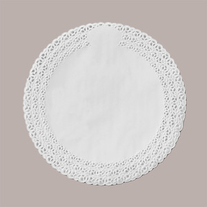 100 pièces napperons en dentelle ronde sulfurisée blanche diamètre festonné de 200mm pour la décoration de gâteaux - Product Image 5
