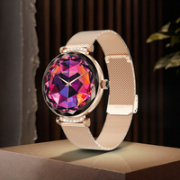Montre connectée AMOLED pour femme avec appels Bluetooth, moniteur d'oxygène sanguin, fréquence cardiaque, suivi d'activité, calendrier, accessoires de bracelet intelligent HW015