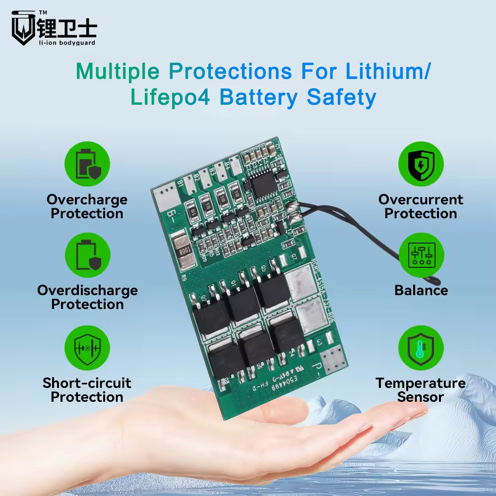 LWS Bms 2s 3s 4s 5s 6s 7s 8s 9s 10s Battery Management System 12v 36v 48v Pcm 10a 20a 25a 30a 35a Lifepo4 Bms 4s 20a BMS · image 3
