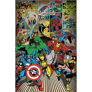Marvel Comics Retro <b>Poster</b> 3er-Set Durable Paper Material for Wall Decor - Product Image 3