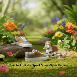 Chaussures de sport Eskolo Lo pour enfants - Marron Gator - Product Image 3