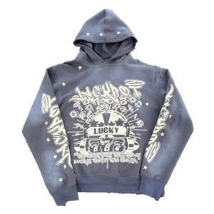 Sweats à capuche personnalisés délavés à l'acide, sweats à capuche amples et délavés, vêtements pour hommes, vêtements décontractés, vestes universitaires - Product Image 1