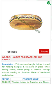 Wooden Bracelet And Chain Holder Jewelry <b>Tools</b> Hardwood Support Stand For Jewelry Making Work <b>Bench</b> <b>Tool</b> |Item No GS-202B - Product Image 2