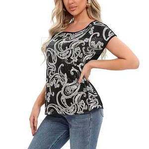 Camiseta de sublimación para mujer con logotipo personalizado al mejor precio, camiseta de lona de tela de lona de verano, camiseta de sublimación de Color personalizada - Product Image 2