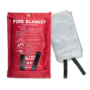 Couverture anti-feu en fibre de verre, couverture anti-feu Ev, résidentielle, résistante à la température de 550°C, couverture anti-feu d'urgence pour cuisine, blanche - Product Image 2