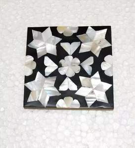 Decorative Mother of Pearl <b>Coaster</b> Set Functional and Stylish Use for Juice Beer <b>Glass</b> - Product Image 6