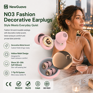 Tapones para los Oídos Elegantes con Reducción de Ruido y Alta Fidelidad, con Detalles Metálicos, para Conciertos, Festivales, Músicos, Deportes, DJ y Vida Nocturna - Product Image 1
