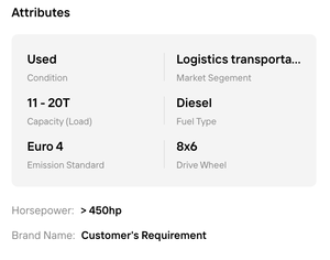 El mejor!! Vehículo de Transporte con Cabina Diésel de Alto Torque a Precio Accesible para Operaciones de Contenedores y Remolques - Product Image 6