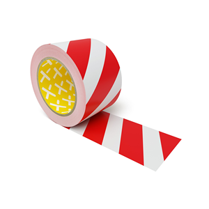 Longlife Low Duty - Cinta de Marcado de Suelo, autoadhesiva 75mm, Rojo/Blanco, 2 Rollos / Paquete.- LGLD75-RW - Product Image 1