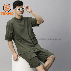 Conjuntos de camisetas casuales Ropa de entrenamiento personalizada para hombres Camiseta y conjunto corto para hombres Conjuntos de fitness para gimnasio - Product Image 5