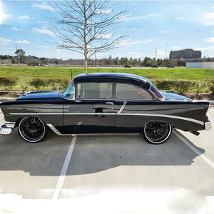 Jantes de voiture 2 pièces chromées à rebord profond 20 22 24 pouces, face noire brillante, en alliage d'aluminium forgé pour <span class=keywords><strong>Chevrolet</strong></span> Impala BMW M3 M4 - Product Image 3