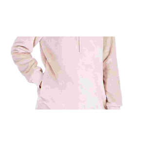 Sweat-shirt à capuche zippé quart de tour rose grande taille pour femme Ideology, respirant, en fausse fourrure, brodé de haute qualité, coupe courte en soie - Product Image 3