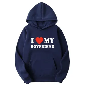 Sudadera Deportiva de Calidad para Hombre y Mujer con Estampado de Moda para Parejas, con la Frase 'I Love My Boyfriend/Girlfriend' - Product Image 3