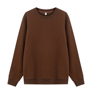 Sweat-shirt unisexe vert à col rond, coupe ample, en coton tricoté, couleur unie, sweats à capuche et sweat-shirts pour hommes - Product Image 2