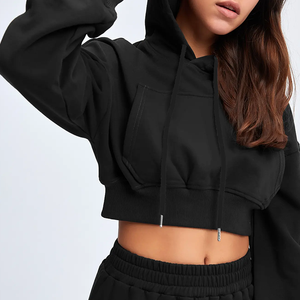 Sweat-shirt à capuche personnalisé pour fitness sweat-shirt à capuche vierge en polyester et spandex pour femmes sweat-shirt pour femmes - Product Image 1