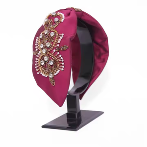 Accesorios para el cabello de nailon hechos a mano para niños, diademas coloridas con cuentas, diseños de flores vibrantes inspirados para todos los deportes - Product Image 1