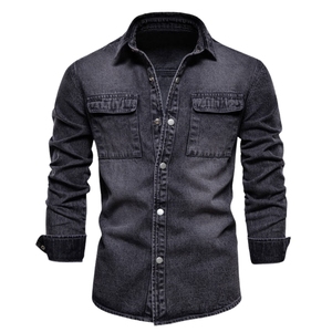 <b>Light</b> Wash Solid Denim <b>Jacket</b> High Quality Fashionable Denim <b>Jackets</b> for Men <b>Light</b> Wash Solid Denim <b>Jacket</b> for Casual Wear - Product Image 1