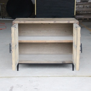 Credenza di Design dell'armadio da Buffet in legno di <span class=keywords><strong>olmo</strong></span> di recupero Vintage rustico della signora WOODS - Product Image 4