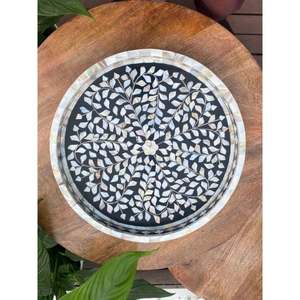 Bandeja de servicio de resina de diseño hecho a mano puro de una sola pieza con calidad y material extra premium a muy buen costo - Product Image 1