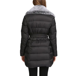 Manteau long matelassé pour femmes, vêtements d'extérieur d'hiver tendance, design personnalisé, vente en gros - Product Image 4