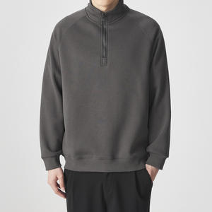 Peso pesado 14 Zip Hoodie Custom Logo Anti-shrink Moda Ropa de invierno para hombres Sudaderas con capucha - Product Image 4