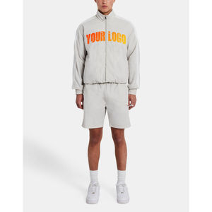 Hot Selling OEM Custom Men's Winter Streetwear Hooded Windbreaker <b>Short</b> Set Premium Quality Nylon <b>Zip</b> Windproof Breathable New - Product Image 4