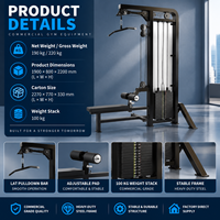 BN Health Club Fitness Club Functional Training Gym Athletic Training Center Lat Pulldown Low Row Machine
