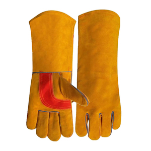 Guantes de cuero cómodos de dedo completo de alta calidad 100%, colores y tamaños personalizables, guantes de seguridad para soldar - Product Image 4