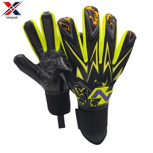 Gants de gardien de but de football professionnels en cuir imperméables compatibles avec les écrans tactiles antidérapants respirants à doigts entiers réglables - Product Image 2