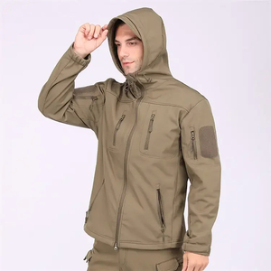 Breathable Coat Hoodie Waterproof <b>Camping</b> Hunting Tactical Softshell Men Jacket Windproof custom for OEM - Product Image 4