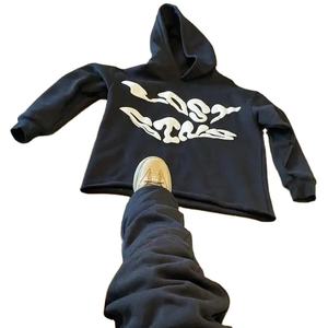 Conjunto de Sudadera y Pantalones Deportivos para Hombre, 100% Algodón Ecológico, Resistentes al Viento, con Estampado Puff, para Invierno, Gran Venta - Product Image 1